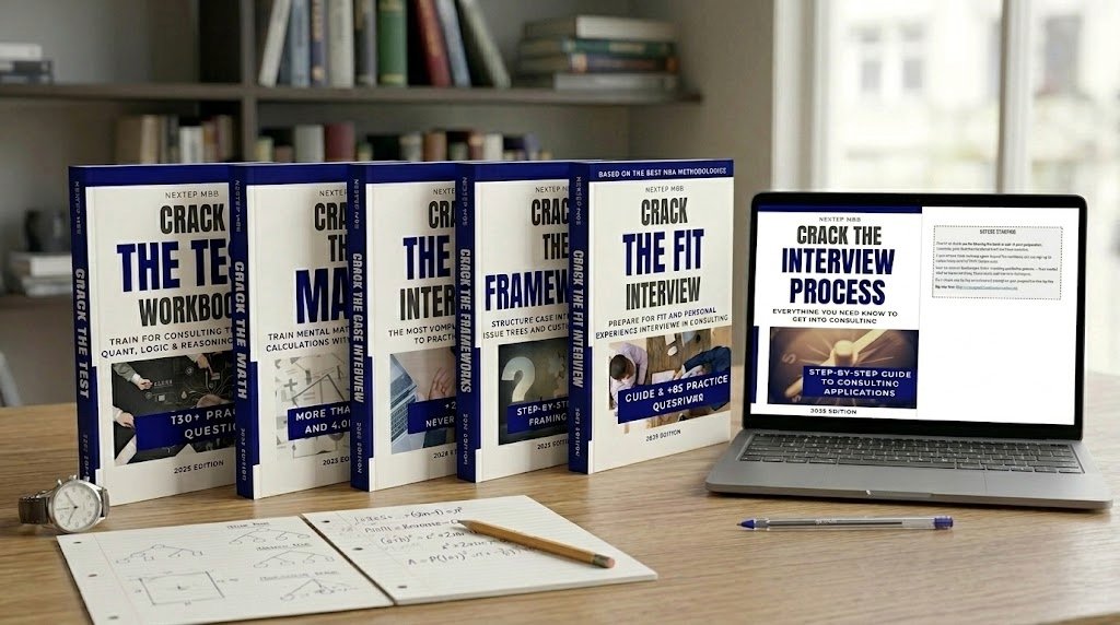 Colección completa NextEp MBB — 5 libros de preparación para consultoría estratégica