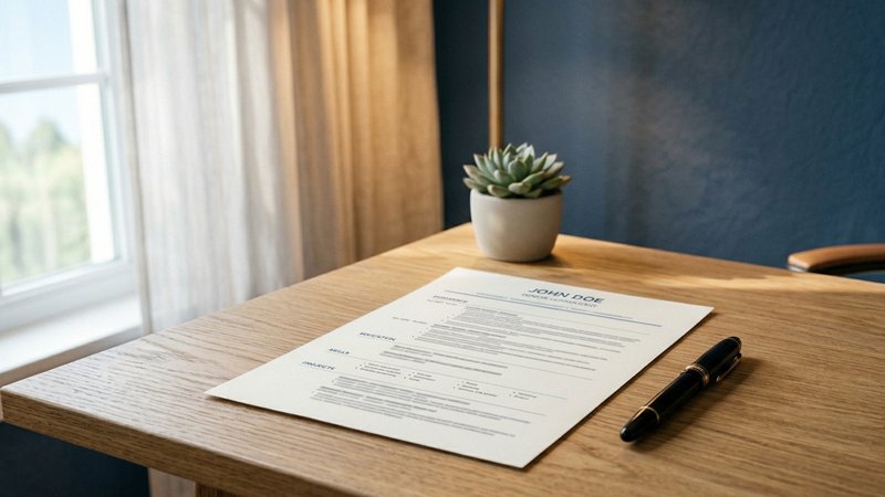 Professional consulting resume on a modern desk